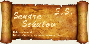 Sandra Sekulov vizit kartica